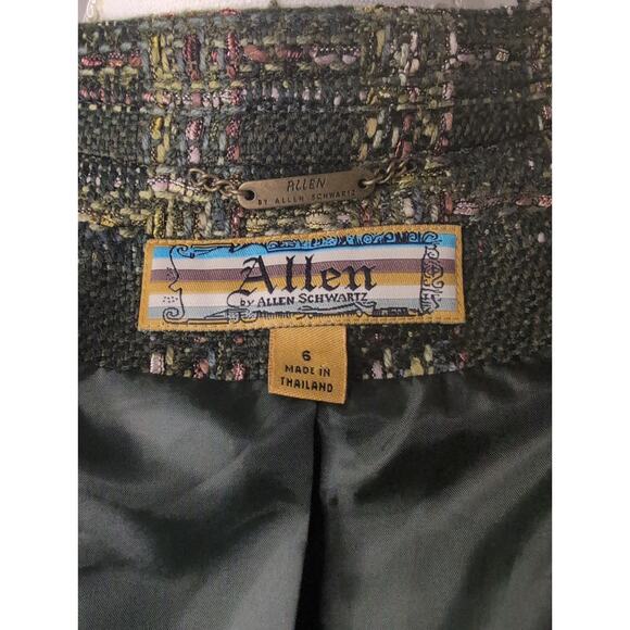 Allen by Allen Swartz tweed knit chic skirt blazer set 6 - Picture 10 of 11